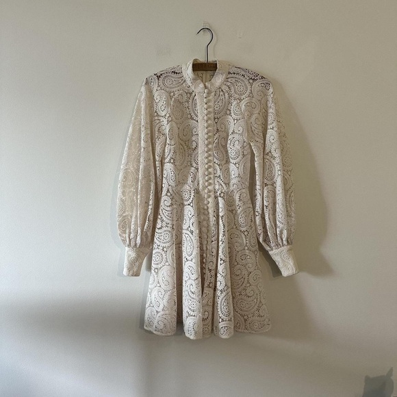 Zimmermann Dresses & Skirts - Zimmermann Ivory Lace Long Sleeve Dress
